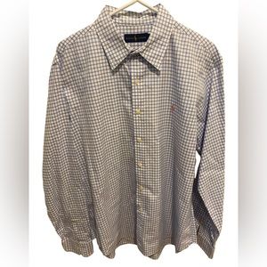 Ralph Lauren checkered button down dress shirt